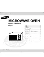 Preview for 1 page of Samsung MW81W-S Owner'S Instructions Manual