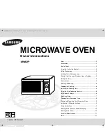 Предварительный просмотр 1 страницы Samsung MW82P Owner'S Instructions Manual