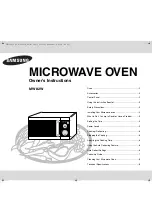 Samsung MW82W Owner'S Instructions Manual предпросмотр