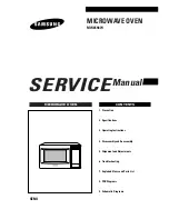 Preview for 1 page of Samsung MW8598W Service Manual