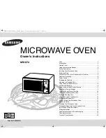 Preview for 1 page of Samsung MW872 Owner'S Instructions Manual