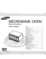 Samsung MW89M-B Owner'S Instructions Manual preview