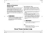 Preview for 4 page of Samsung MW930 Owner'S Manual