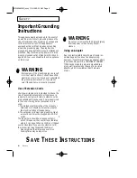 Preview for 4 page of Samsung MW9596W Owner'S Manual