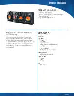 Preview for 1 page of Samsung MX-E650 Features