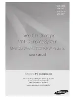 Preview for 1 page of Samsung MX-E850 User Manual