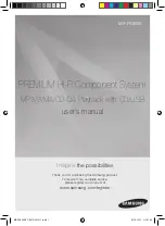 Samsung MX-FS8000 User Manual preview