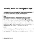 Preview for 30 page of Samsung Napster YP-910 User Manual