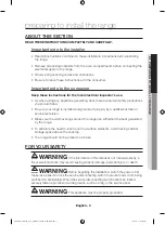 Preview for 3 page of Samsung NE58R9311 Installation Manual