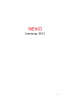 Preview for 3 page of Samsung NEXiO S160 Quick Reference Manual