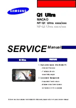 Preview for 1 page of Samsung NP-Q1 Ultra Series Service Manual