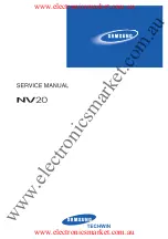 Предварительный просмотр 1 страницы Samsung NV20 - Digital Camera - Compact Service Manual