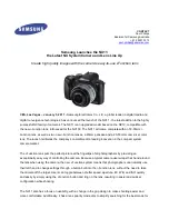 Preview for 1 page of Samsung NX11 Specifications