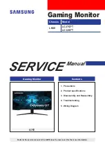 Предварительный просмотр 1 страницы Samsung Odyssey G7 LC27G7 T Series Service Manual