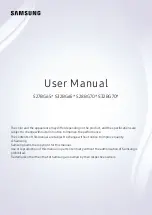 Samsung Odyssey G7 S27BG65 Series User Manual preview