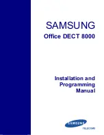 Samsung Office DECT 8000 Installation And Programming Manual preview