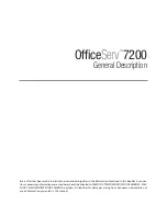 Samsung OfficeServ 7200 General Description Manual preview