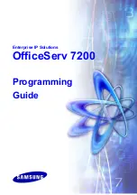 Preview for 1 page of Samsung OfficeServ 7200 Programming Manual