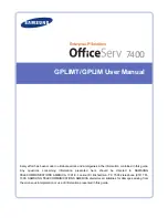 Samsung OfficeServ 7400 GPLIM User Manual предпросмотр