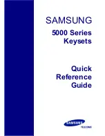 Preview for 1 page of Samsung OfficeServ DS-5012L Quick Reference Manual