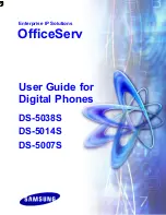 Samsung OfficeServ DS-5038S User Manual предпросмотр