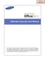 Предварительный просмотр 1 страницы Samsung OfficeServ User Manual