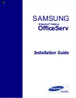 Samsung OfficeServ500 Installation Manual предпросмотр