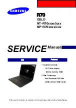 Samsung OSLO R70 Series Service Manual preview