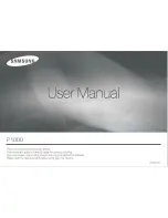 Предварительный просмотр 1 страницы Samsung P1000 User Manual