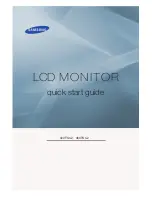 Samsung P2070 - LCD Monitor Quick Start Manual preview