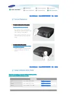 Preview for 30 page of Samsung P400 - DLP Lumen Pocket Ultraportable Projector Owner'S Instructions Manual