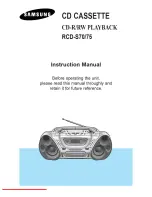 Предварительный просмотр 1 страницы Samsung PCD-S70 Instruction Manual