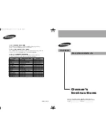 Samsung PL-42E91H Owner'S Instructions Manual preview