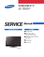 Preview for 1 page of Samsung PL-42P7HP Service Manual