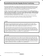 Preview for 2 page of Samsung PL-42Q91HDP Owner'S Instructions Manual