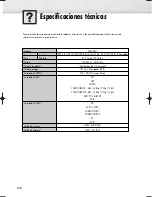 Предварительный просмотр 108 страницы Samsung PL-50D4H Manual Del Instrucción