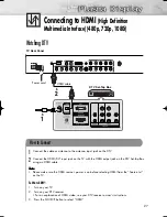 Preview for 27 page of Samsung PL-50P5H Owner'S Instructions Manual