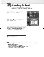 Preview for 62 page of Samsung PL-50P5H Owner'S Instructions Manual