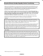 Preview for 2 page of Samsung PL42A440P1D User Manual