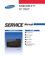 Preview for 1 page of Samsung PL50P5HX/STR Service Manual