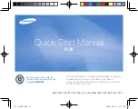 Samsung PL70 Quick Start Manual preview