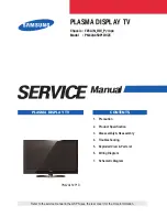 Предварительный просмотр 1 страницы Samsung PN42A450P1D Service Manual