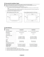 Предварительный просмотр 40 страницы Samsung PN42B400P3D Owner'S Manual And Installation