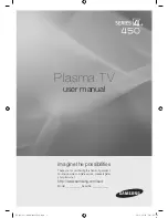 Preview for 1 page of Samsung PN42C450B1DXZA User Manual