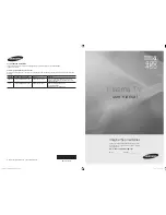 Preview for 1 page of Samsung PN43D440A5DXZA User Manual