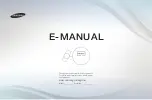 Samsung PN43D490A1D E-Manual preview