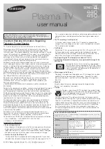 Предварительный просмотр 1 страницы Samsung PN43E440 User Manual