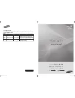 Preview for 1 page of Samsung PN50A450P1D User Manual