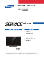 Samsung PN50A650T1FXZC Service Manual preview