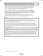 Preview for 2 page of Samsung PN50B540S3F User Manual